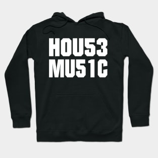 HOUSE MUSIC TEXT NUMBERS Hoodie